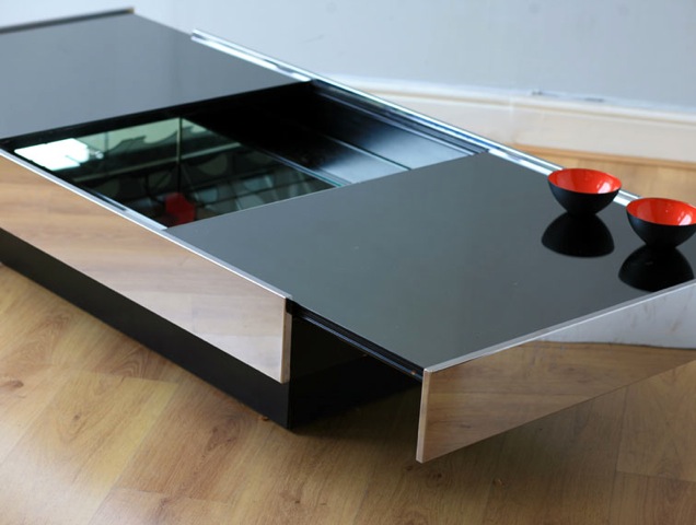 Mirrored Coffee Table/Bar – Willy Rizzo