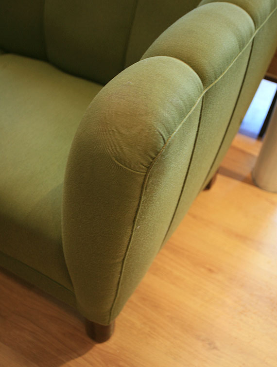 1940s Green Fabric Sofa