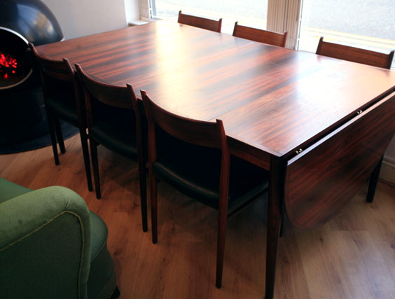rosewood table and chairs-arne vodder