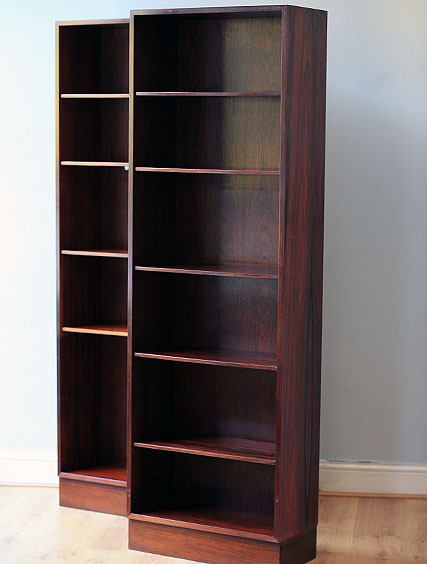 rosewood bookcases-vintage freestanding storage