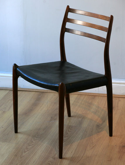 neils o.moller - j.l. moller - rosewood chair - 1976