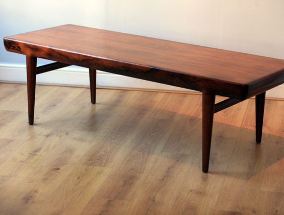 johannes anderson - rosewood coffee table - silkborg - 1959