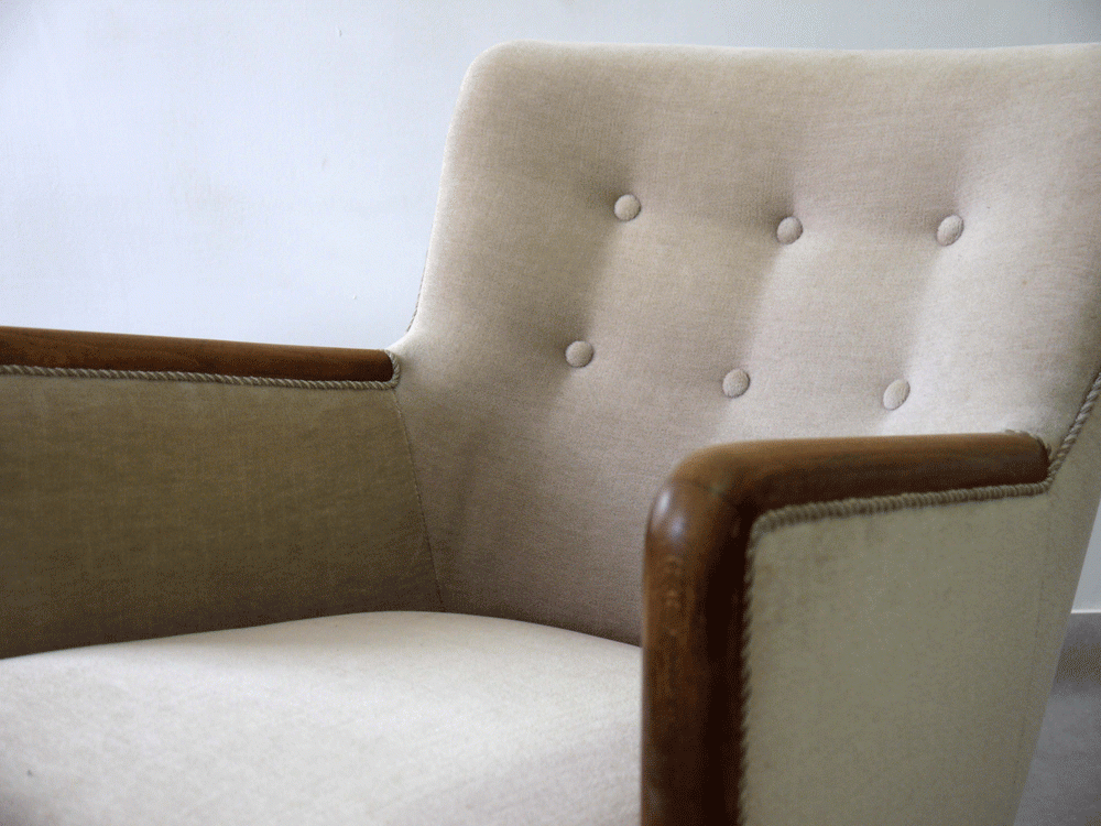 Danish – Pair of Upholstered Armchairs
