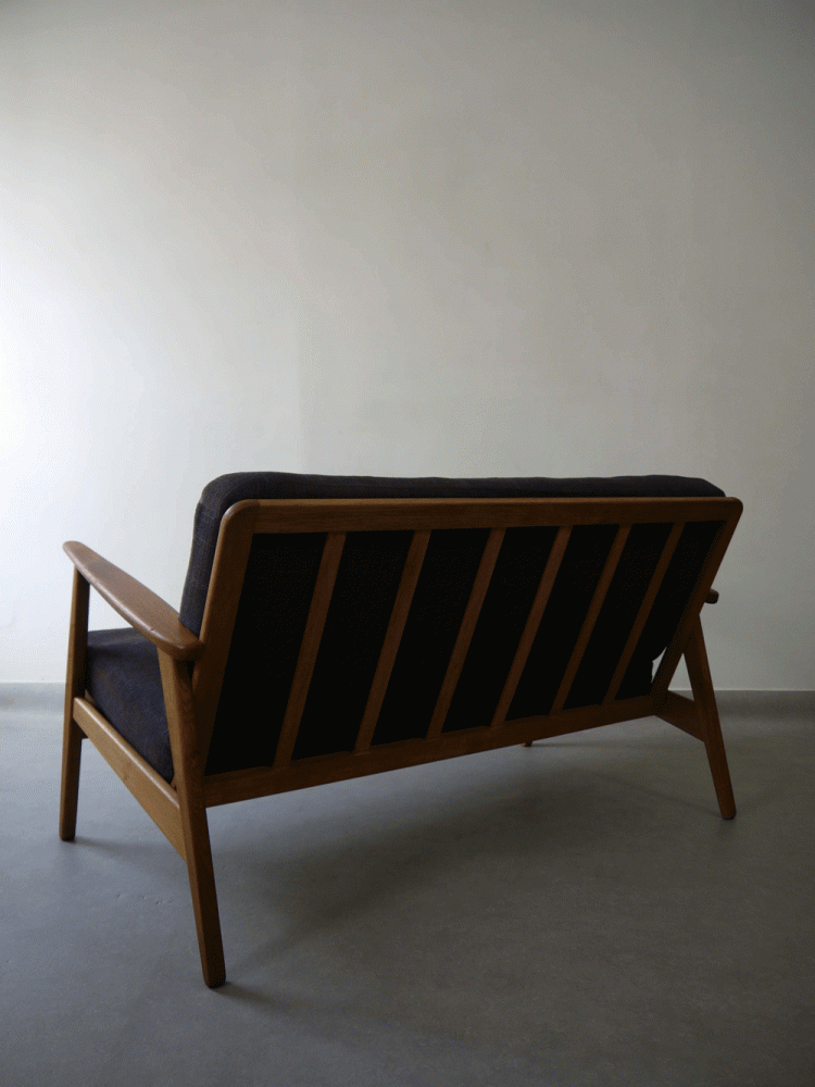 Danish – Cigar Style Two Seat Sofa