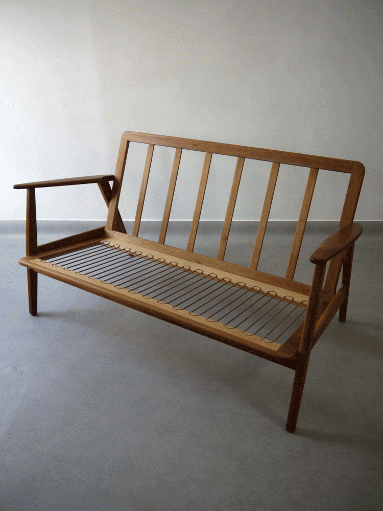 Danish – Cigar Style Two Seat Sofa