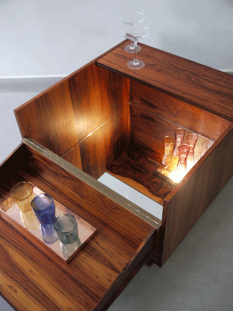 Rosewood – Lighted Cocktail Cabinet