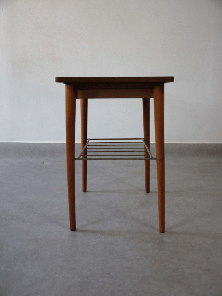 Danish – Wire and Teak Bedside table