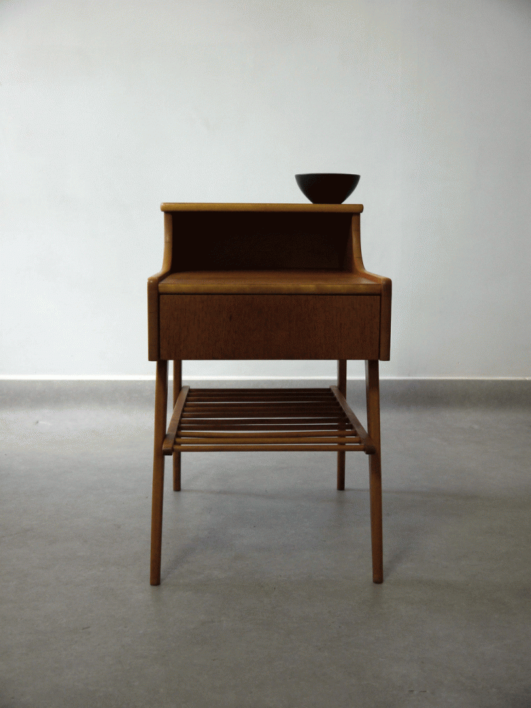 Danish – Bedside Table with Rack