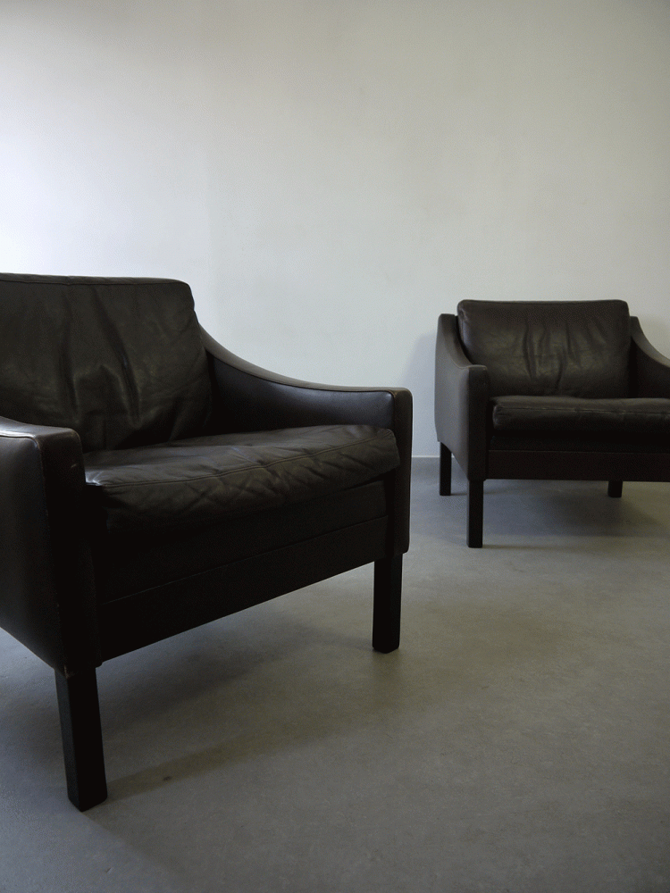 Borge Mogensen style – Leather Lounge Chairs