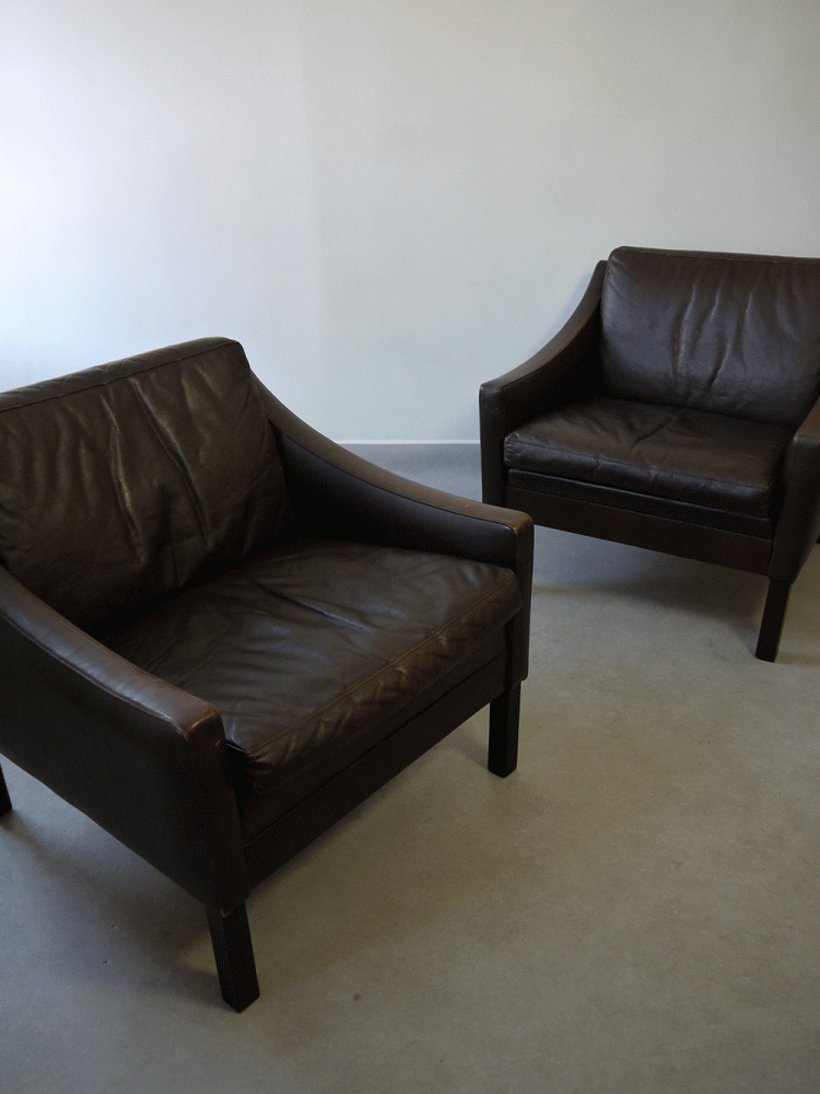 Borge Mogensen style – Leather Lounge Chairs