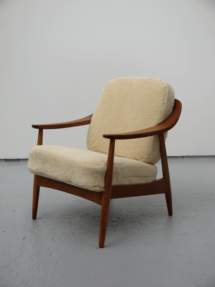 Danish – Sheep Skin Lounge Chair