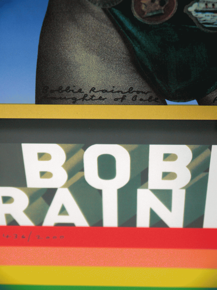 Sir Peter Blake – Framed Lithograph on Tin “Bobbie Rainbow”