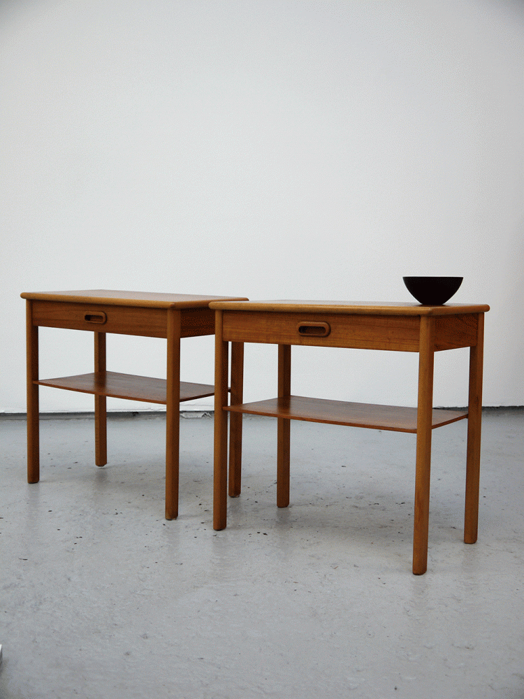Danish – Pair of Teak Bedside Tables