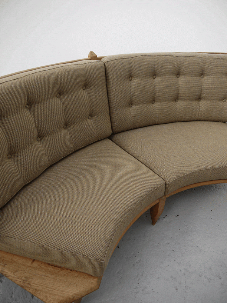 Guillerme et Chambron – Curved Oak Sofa
