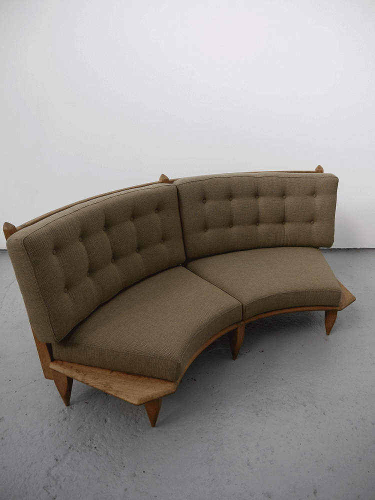 Guillerme et Chambron – Curved Oak Sofa