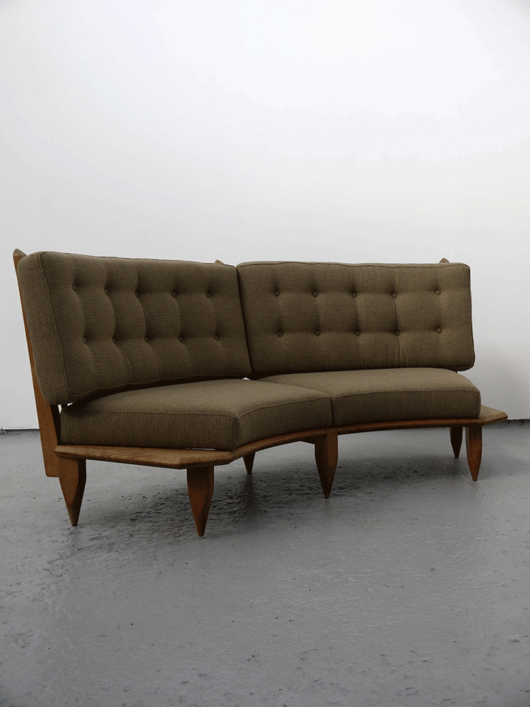 Guillerme et Chambron – Curved Oak Sofa