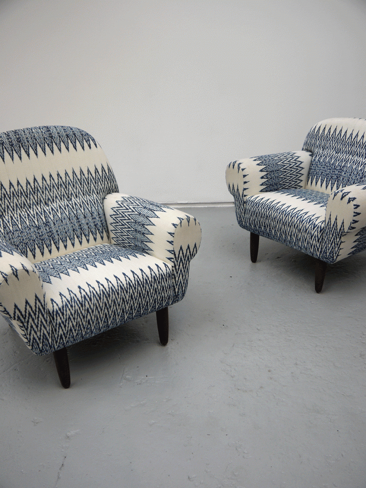 Finn Juhl Stlye – Large Upholstered King Lounge Chair