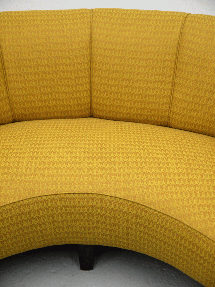 Danish Curved Sofa – Upholstered in Ramshead Bute Fabric