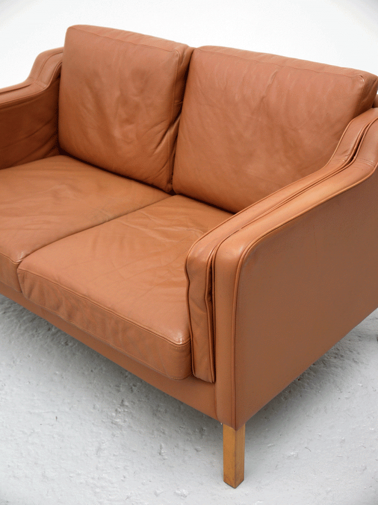 Borge Mogensen – Stouby Two Seat Tan Sofa