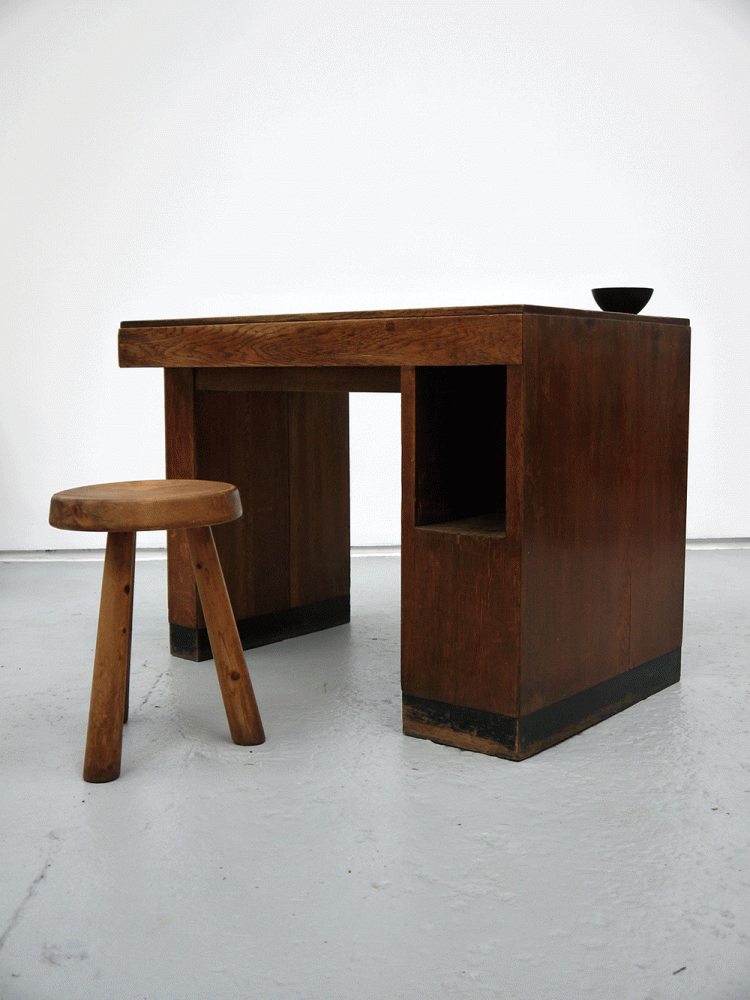 Perriand / Corbusier – Modernist Oak Desk / Dressing Table