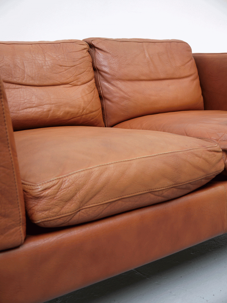 Mogen Hansen – Two Seat Tan Leather Sofa