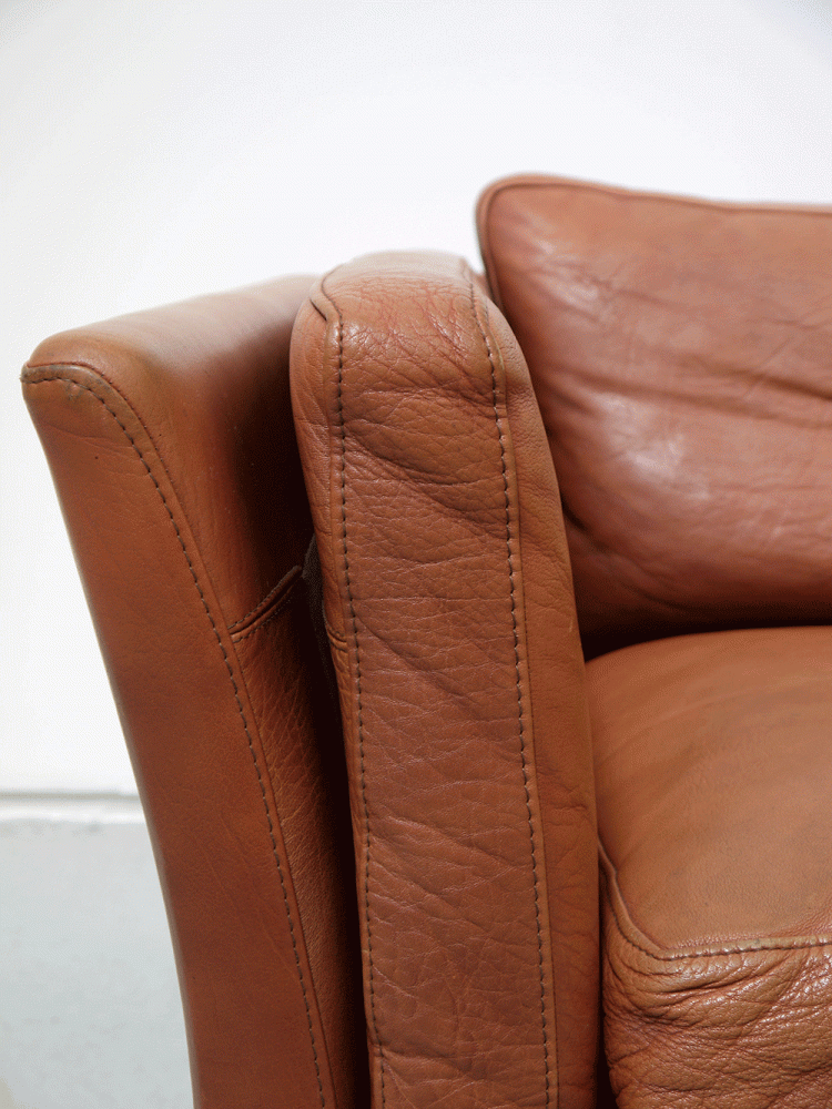 Mogen Hansen – Two Seat Tan Leather Sofa