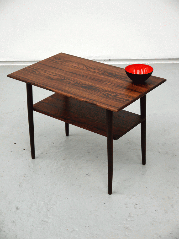 Danish – Rosewood Two Tier Side Table