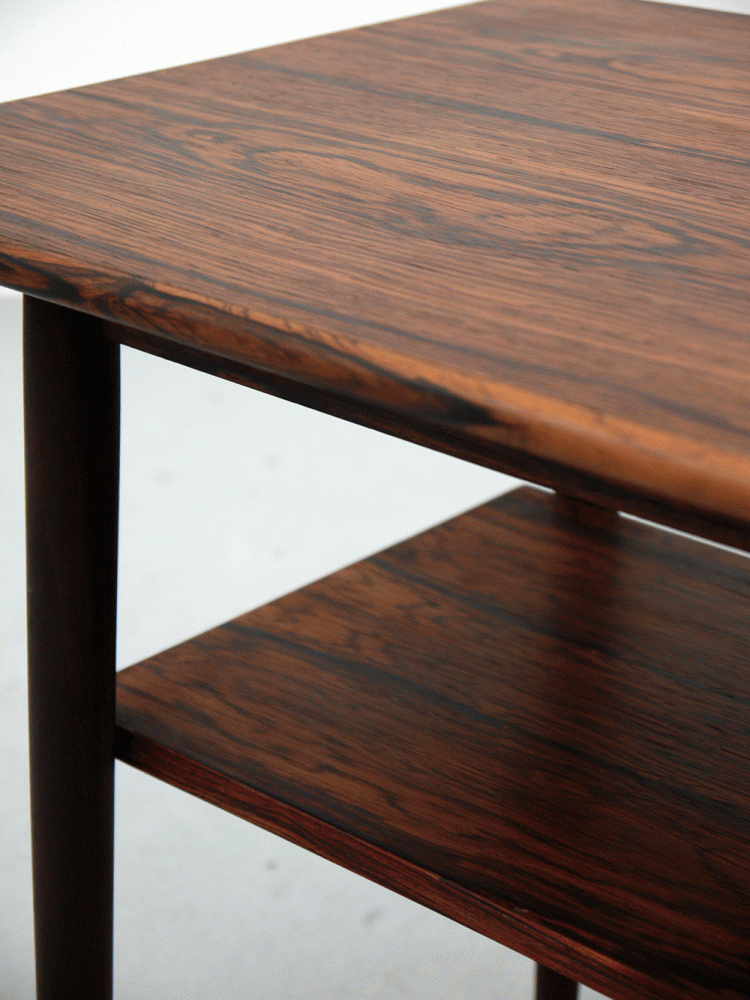 Danish – Rosewood Two Tier Side Table
