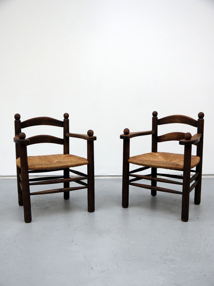 French – Pair of Early Modernist Armchairs