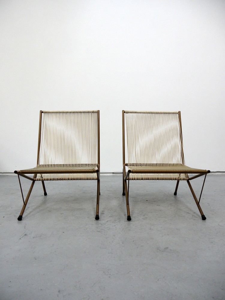 Allan Gould Style – Pair of Lounge Rope Chairs