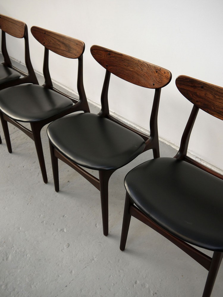 Danish – Set of Four Rosewood Chairs