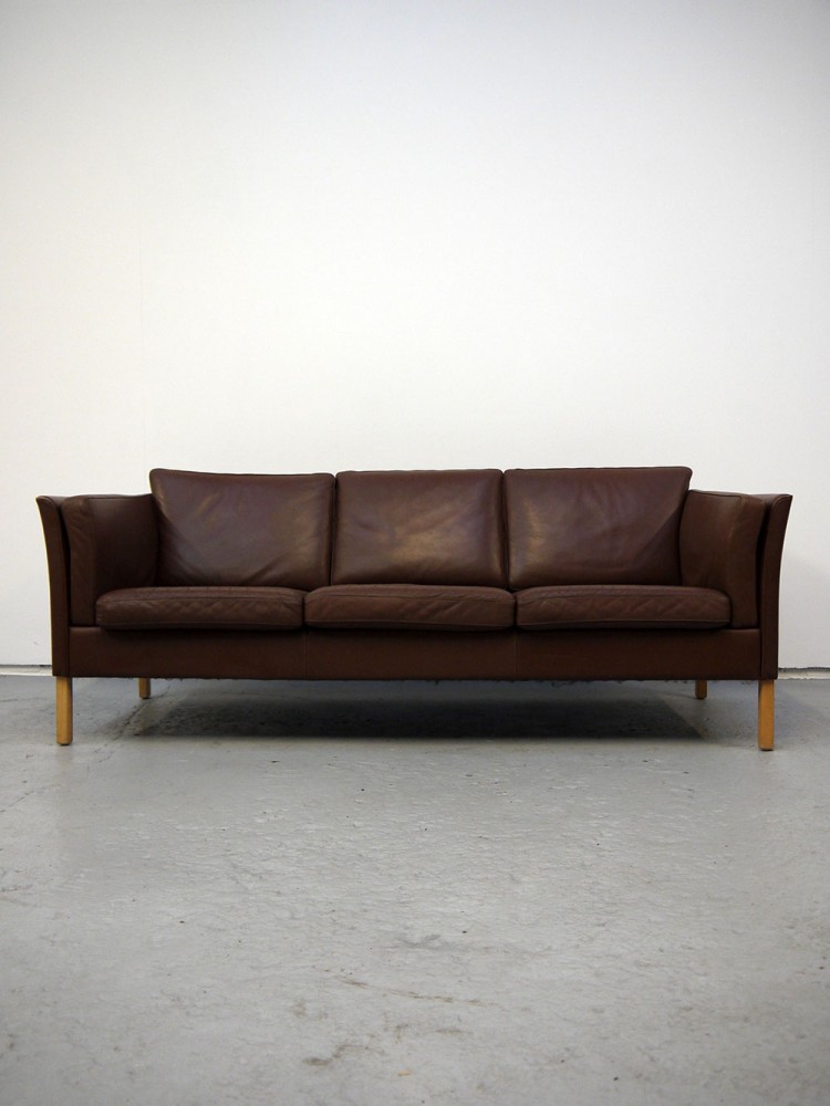 Danish – Three Seat Leather Sofa