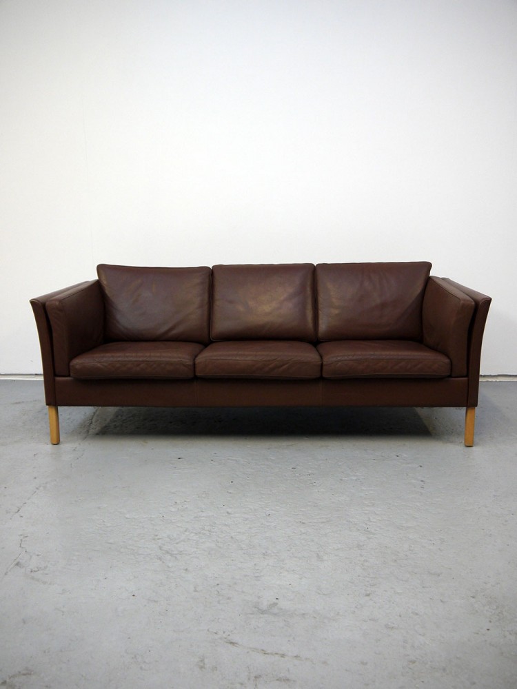 Danish – Three Seat Leather Sofa