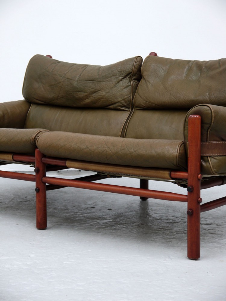 Arne Norrell – Two Seat Kontiki Leather Sofa