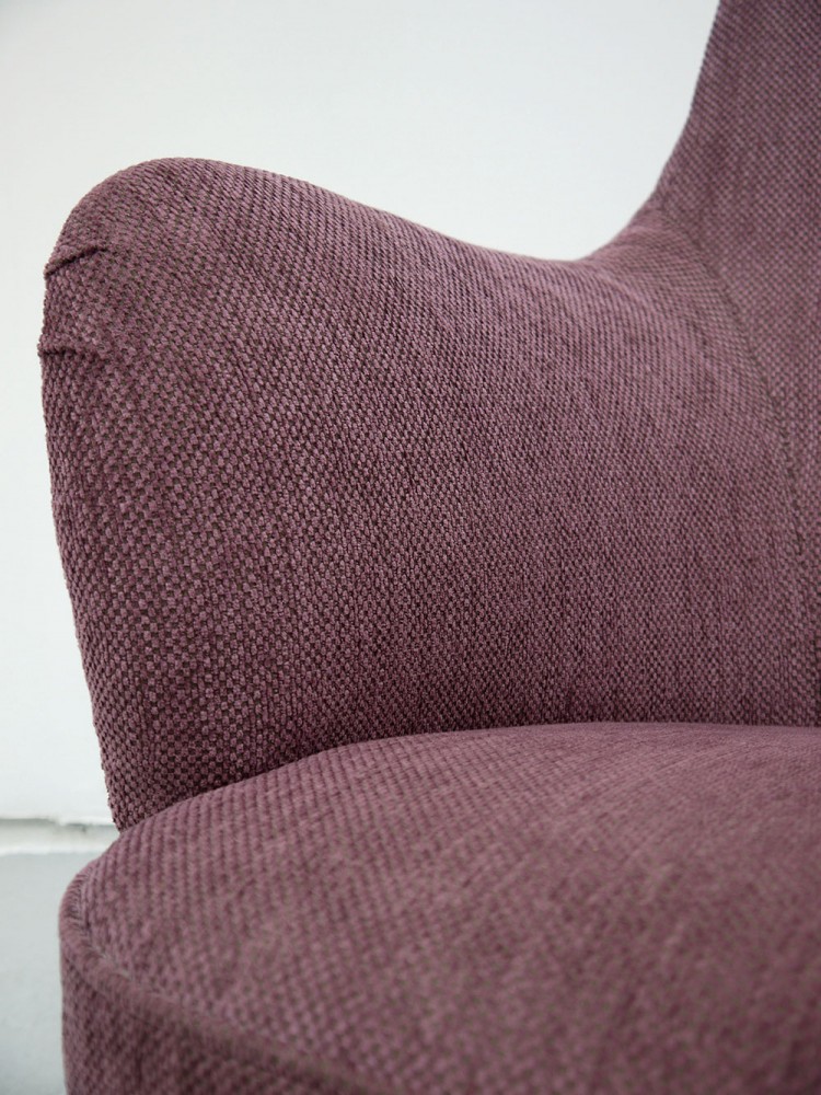 Carl Malmsten –  Swedish Upholstered Curved Samas Sofa