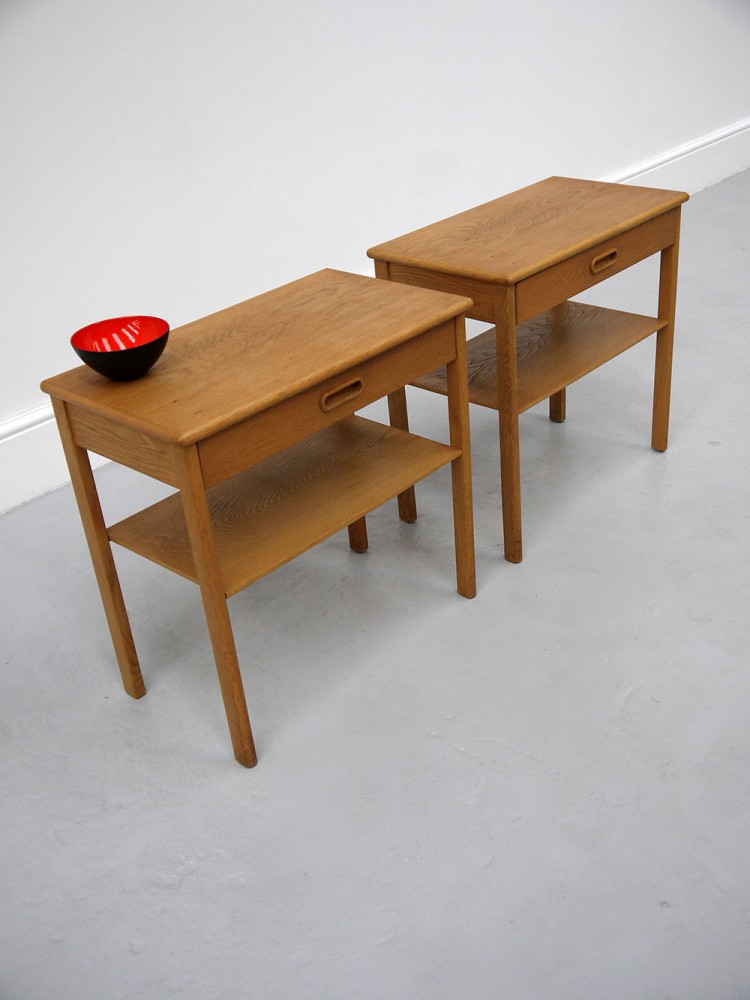 Danish – Pair of Oak Bedside Tables