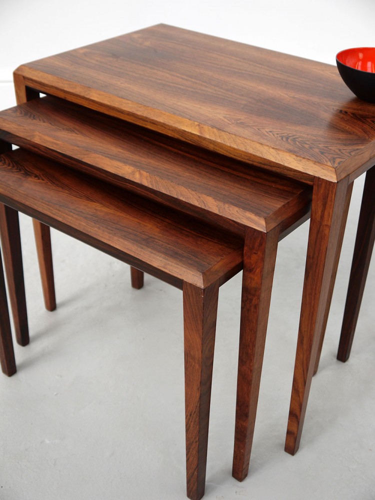 Johannes Anderson – Nest of Three Rosewood Side Tables