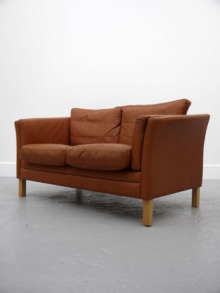 Mogens Hansen – Danish Two Seat Leather Sofa