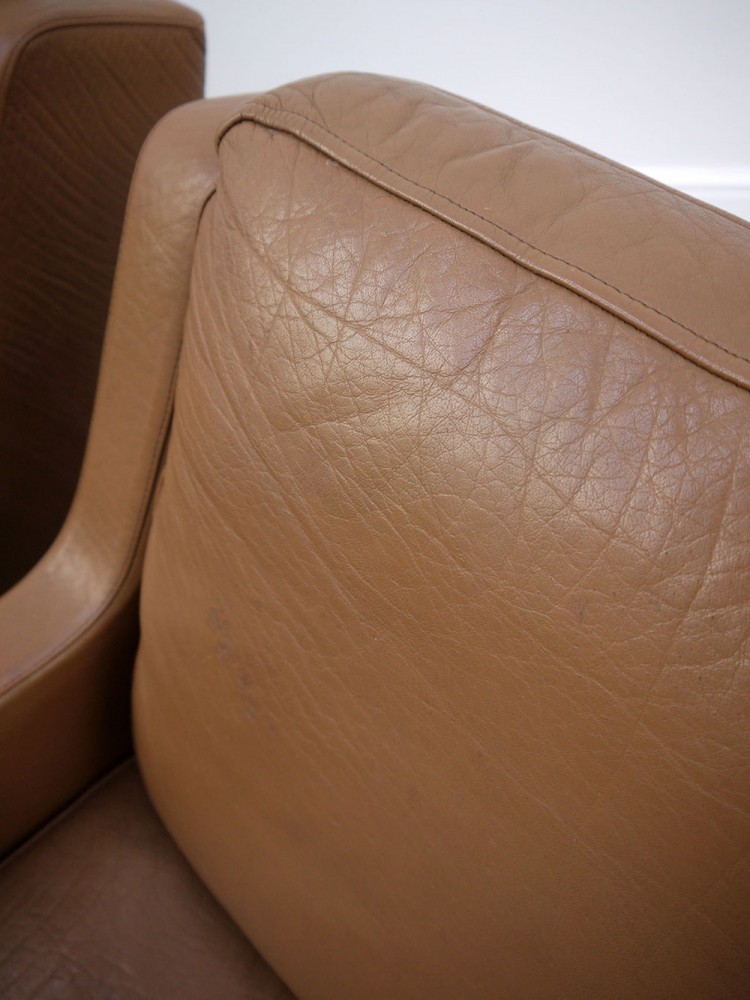 Danish – Pair of Leather Lounge Chairs