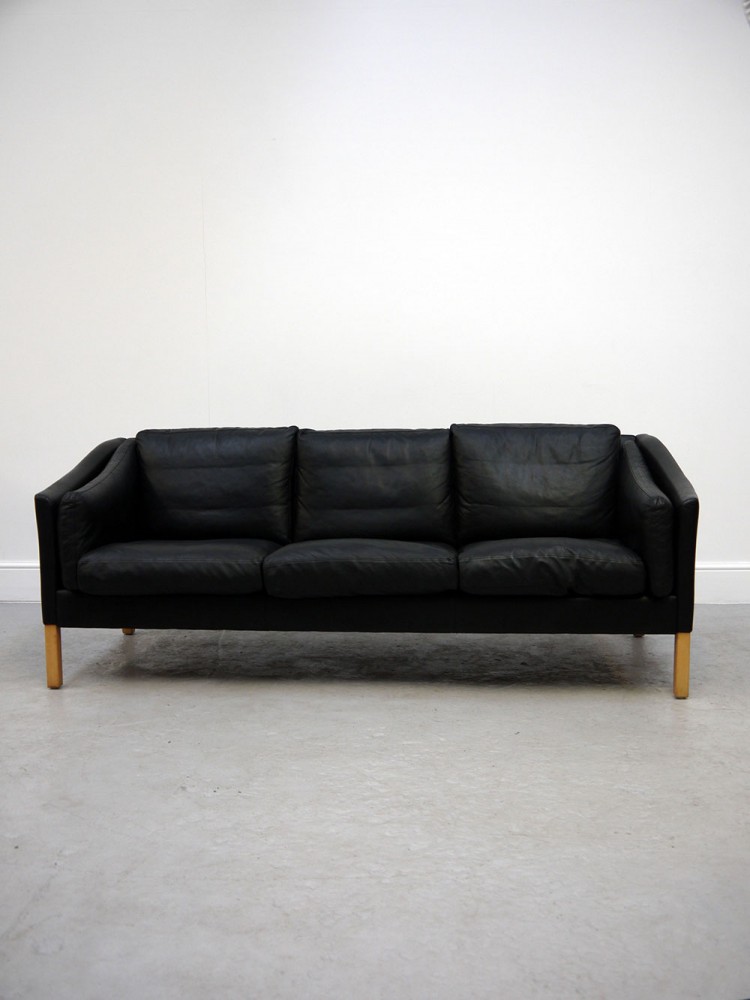 Stouby – Danish Three Seat Leather Sofa