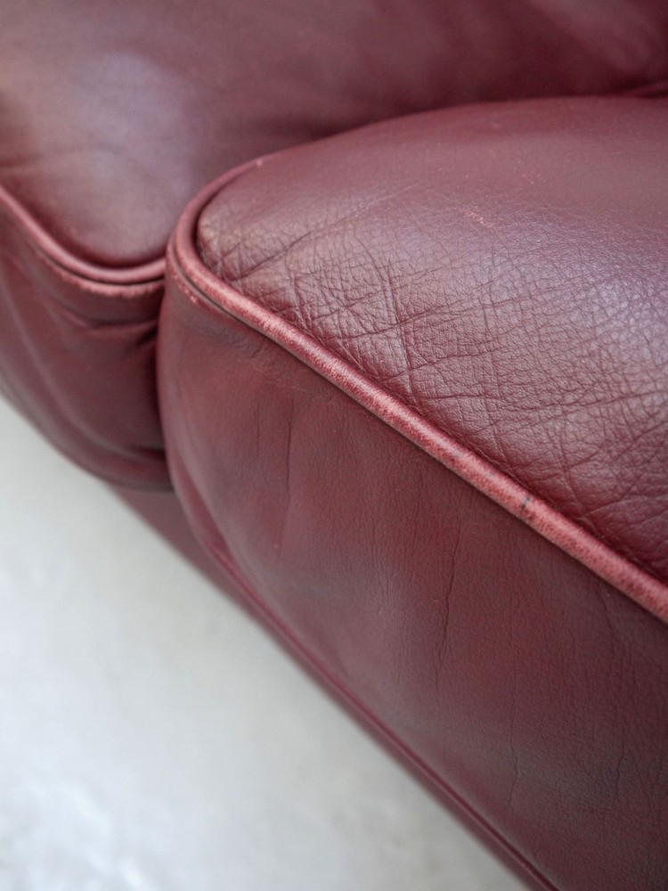 Borge Mogensen – Stouby Plum Colourway Two Seat Leather Sofa