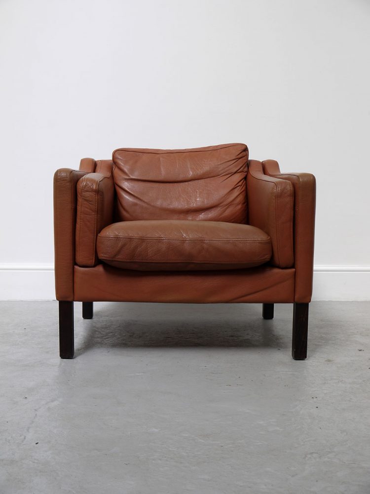Borge Mogensen – Tan Leather Club Chair