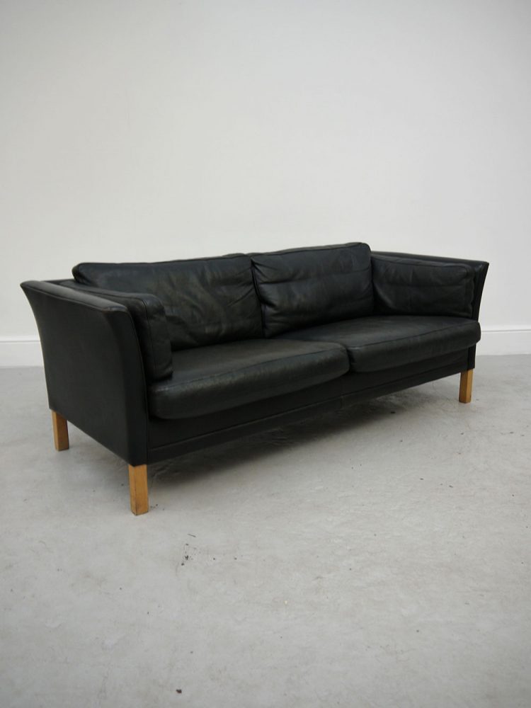 Mogens Hansen – Danish Large Two Seat Leather Sofa