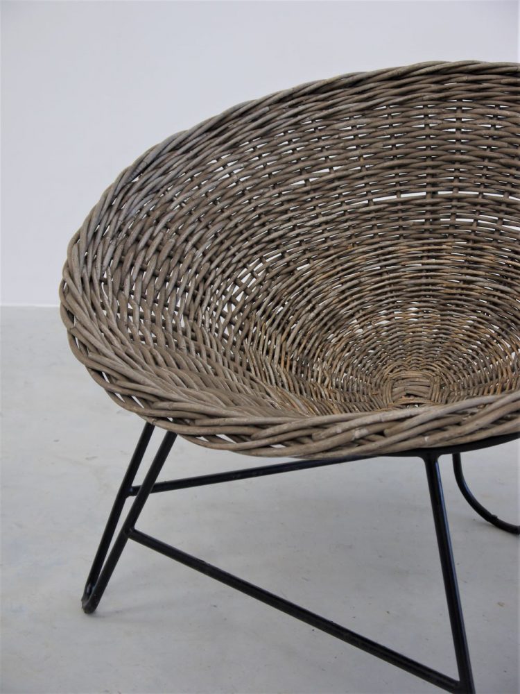 Mathieu Mategot – Pair of Wicker Lounge Chairs