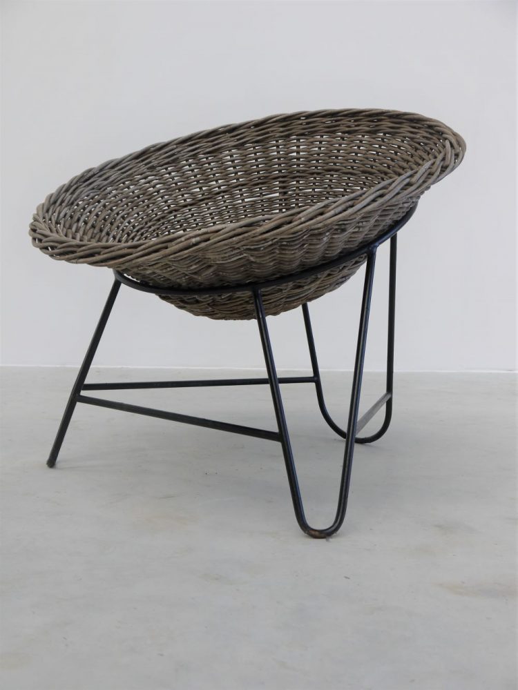 Mathieu Mategot – Pair of Wicker Lounge Chairs