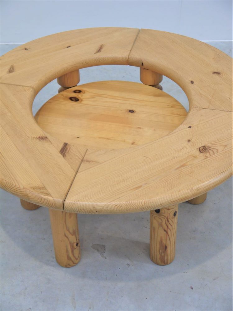 Swedish – Round Two Tier Pine Coffee Table
