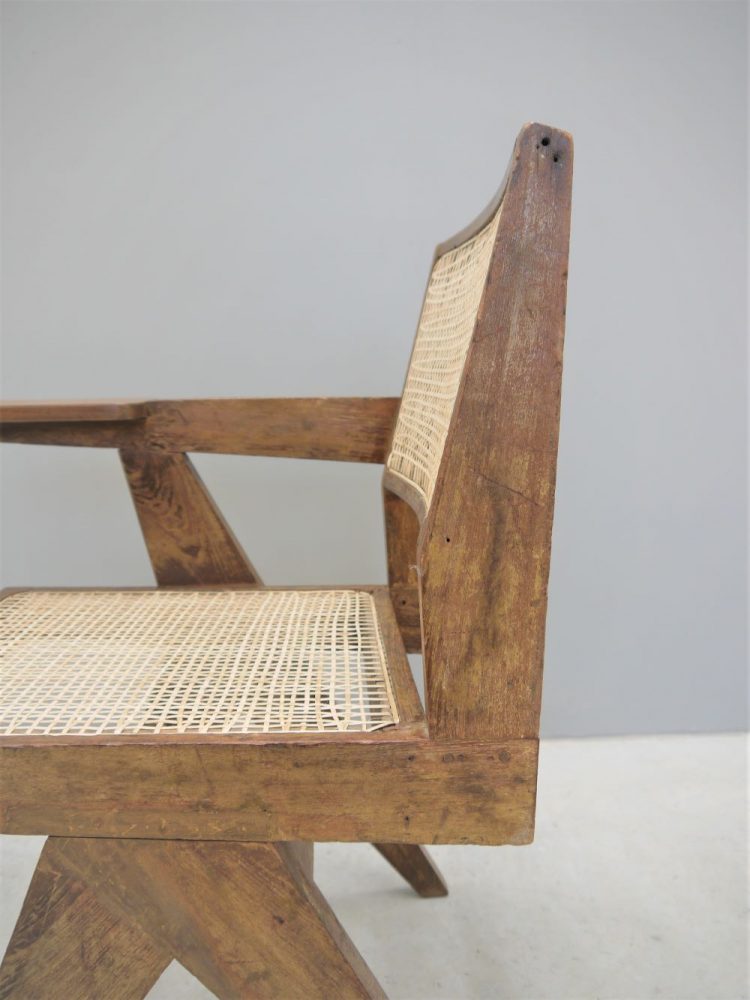 Pierre Jeanneret – Rare Original Paddle Writing Chair for Chandigarh