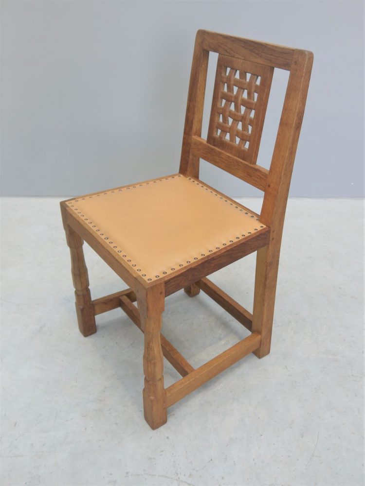 Robert Thompson Mouseman – Set of 4 / 6 Solid Oak CH050 Dining Chairs