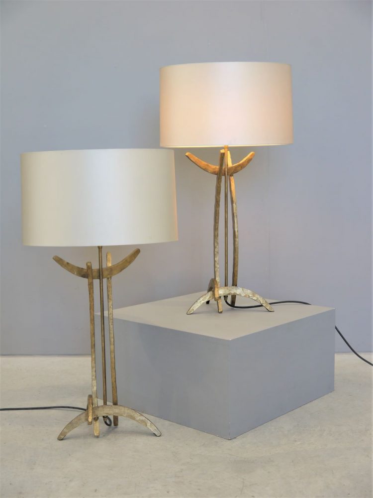 Porta Romana – Pair of Hand Forged ‘Miro’ Table Lamps