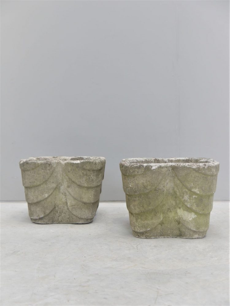 Modernist – Pair of Sculptured Planters